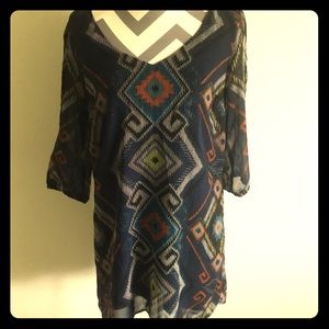 Aztec printed dress